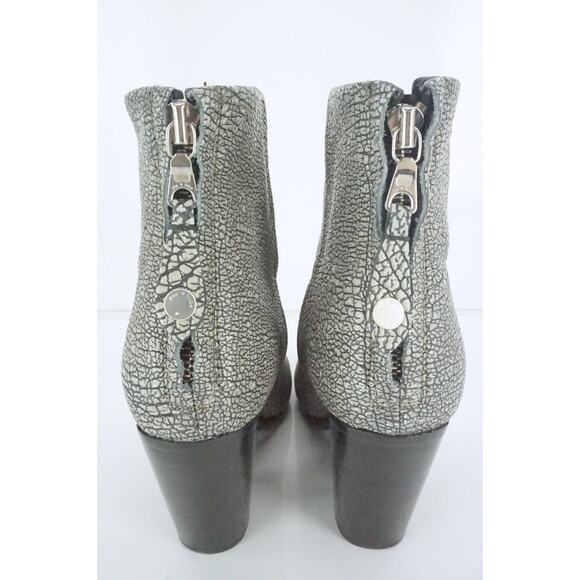 Rag & Bone Newbury Classic Cap Toe High Heel Ankle Boots SZ 35 New $495 Crackled - Picture 11 of 11